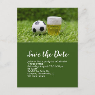 Carte Postale Foot, rendez-vous à l'avance  ballon pour fête d'a