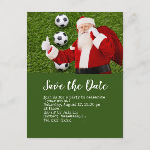 Carte Postale Foot, rendez-vous de Noël balle pour la fête de No