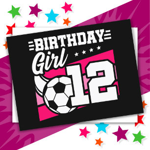 Carte Postale Football 12 ans 12e anniversaire fille
