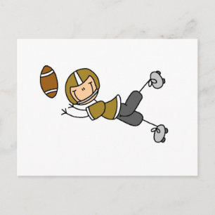 Carte Postale Football à bâtonnets en or