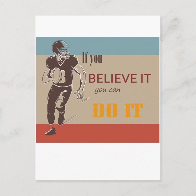 Carte Postale football américain (Devant)