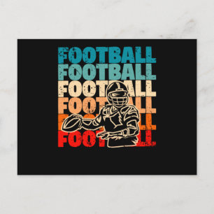 Carte Postale Football américain rétro années 70 80 Old School
