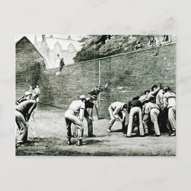 Carte Postale Football au mur d'Eton (Devant)