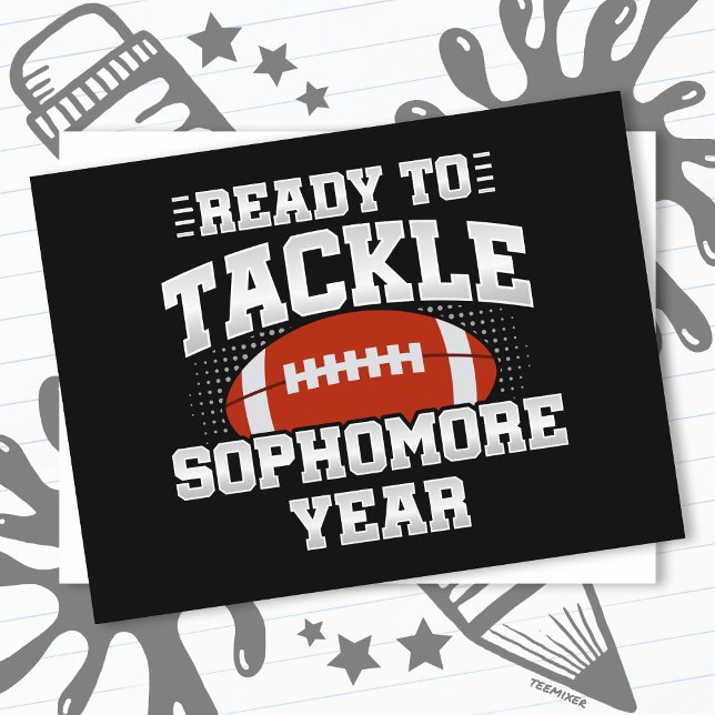 Carte Postale Football de 10e année prêt à reprendre le cours (Créateur téléchargé)