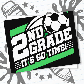 Carte Postale Football de 2e année Premier jour Retour à l'école