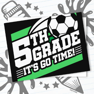Carte Postale Football de 5e année Premier jour Retour à l'école