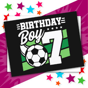 Carte Postale Football de 7 ans fête de football 7e anniversaire