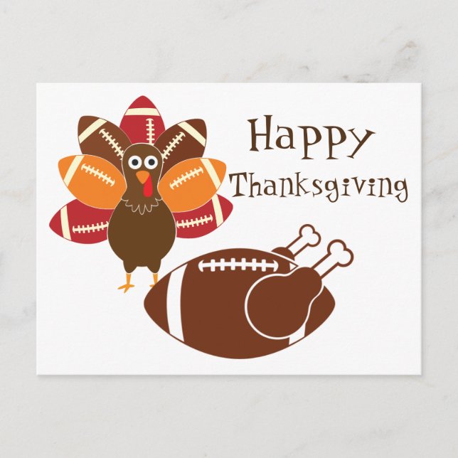 Carte Postale Football de Thanksgiving  (Devant)