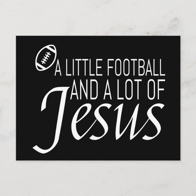 Carte Postale Football et Jésus (Devant)