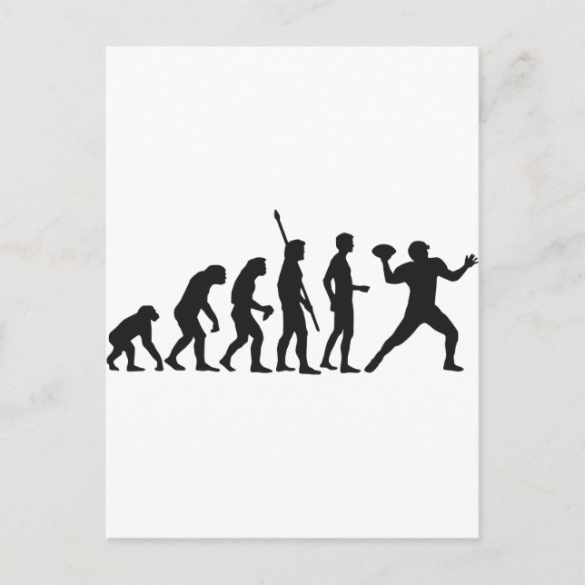 Carte Postale football évolution (Devant)
