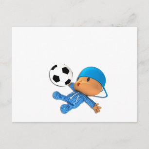 Carte Postale Football Peekaboo