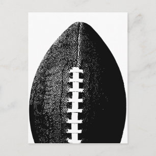 Carte Postale Football Pop Art - Black Modern Minimal Sports