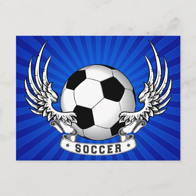 Carte postale Football Soccer Wings (Devant)