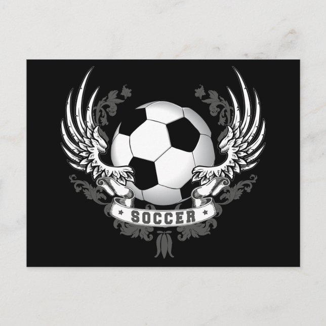 Carte postale Football Soccer Wings (Devant)