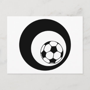 Carte Postale football. tribal.