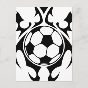 Carte Postale football. tribal.