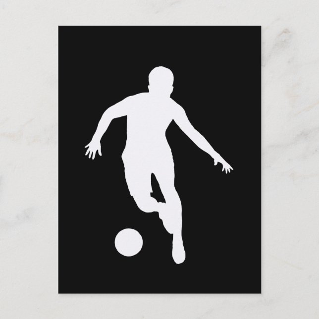 Carte Postale FOOTBALLER ( Silhouette blanche ) (Devant)
