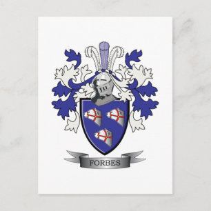 Carte Postale Forbes Family Crest Coat of Arms