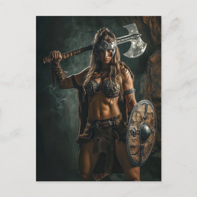 Carte Postale Force et élégance de la femme viking (Devant)