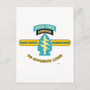 CARTE POSTALE FORCES SPÉCIALES AIRBORNE "DE OPPRESSO LIBER"