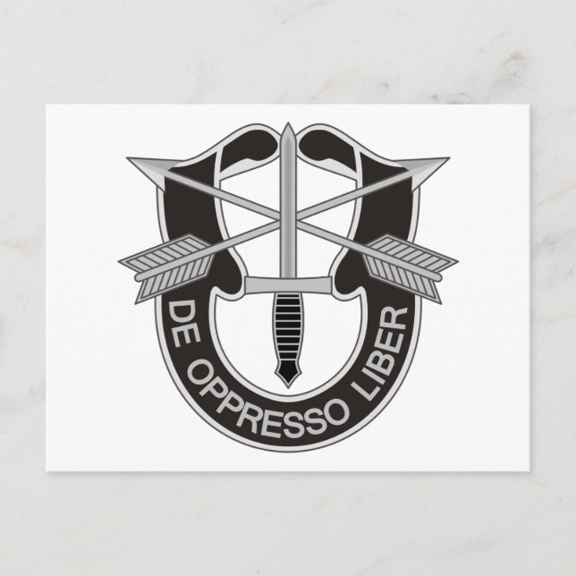 Carte Postale Forces spéciales SF De Oppresso Liber (Devant)