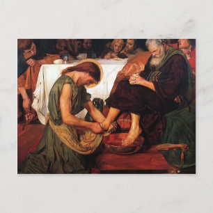 Carte Postale Ford Madox Brown- Jésus Lave Pieds de Pierre