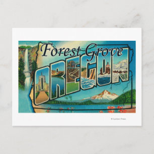 Carte Postale Forest Grove, Oregon - Scènes à grandes lettres