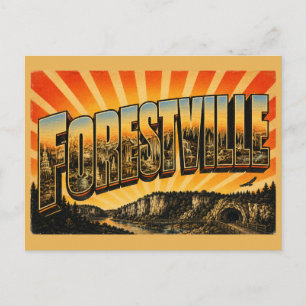 Carte Postale Forestville Minnesota Grottes Falaises Ruisseaux à