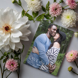 Carte Postale Forêt Amusante photo mariage Enregistrer la date