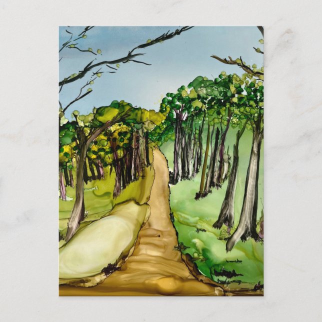 Carte Postale Forêt d'arbres (Devant)