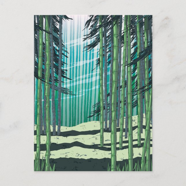 Carte Postale Forêt de bambou (Devant)