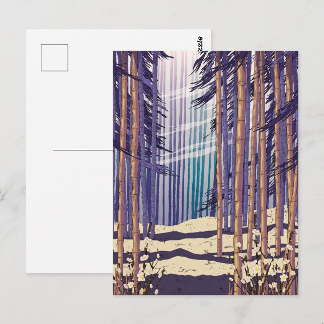Carte Postale Forêt de bambou (Devant / Derrière)