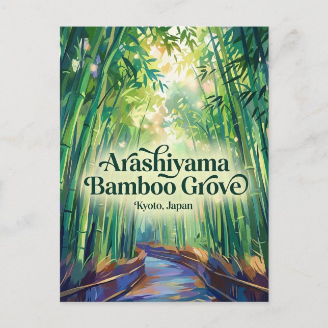 Carte Postale Forêt de bambou d'Arashiyama Japon (Devant)