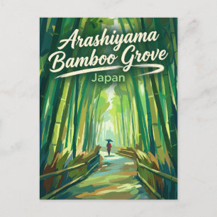 Carte Postale Forêt de bambou d'Arashiyama Japon