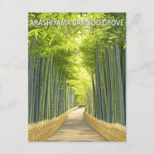 Carte Postale Forêt de bambou d'Arashiyama Japon Kyoto Nature