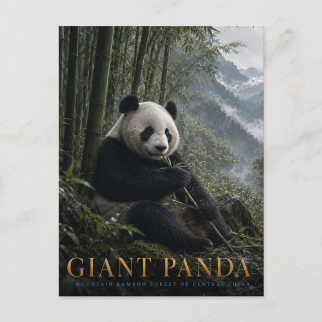 Carte Postale Forêt de bambou de pandas géants ANIMALS (Devant)