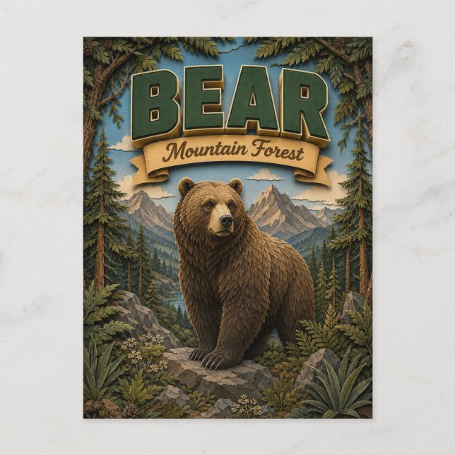 Carte Postale Forêt de Bear Mountain POPCUT (Devant)