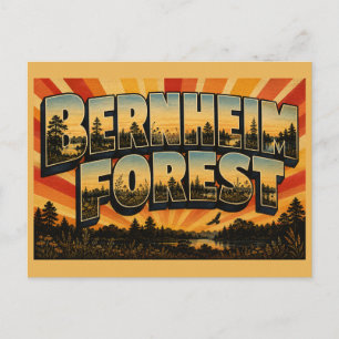 Carte Postale Forêt de Bernheim Kentucky Forêt Prairie Lac Art
