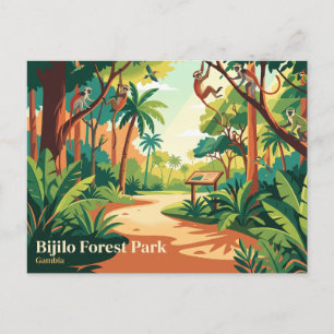 Carte Postale Forêt de Bijilo Park (Parc aux singes) Gambie