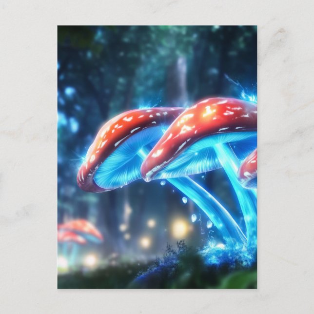 Carte Postale Forêt de champignons (Devant)