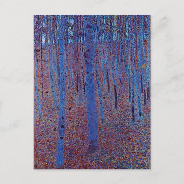 Carte Postale Forêt de hêtre par Gustav Klimt (Devant)