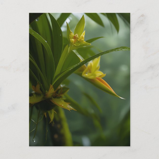 Carte Postale Forêt de pluie de l'Orchidée Jaune (Devant)