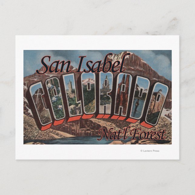 Carte Postale Forêt de San Isabel Nat'l, Colorado (Devant)