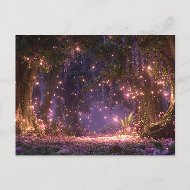 Carte Postale Forêt Enchantée Magique (Devant)