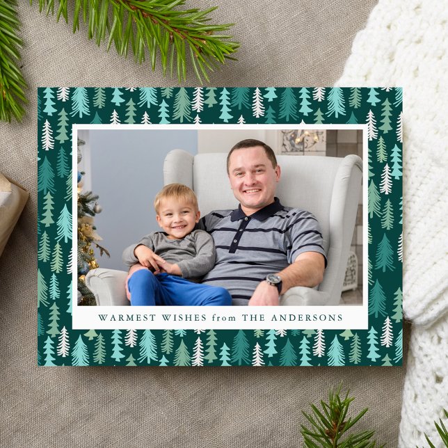 Carte Postale Forêt festive | Photo de vacances (Créateur téléchargé)