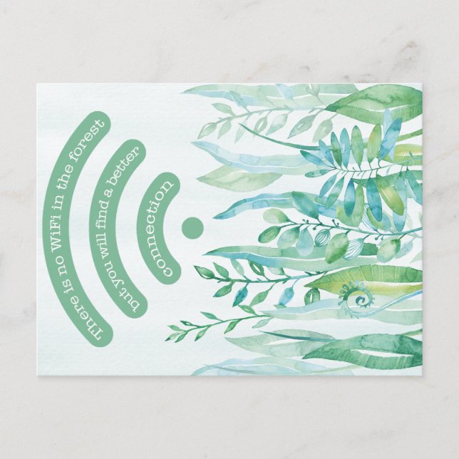 Carte Postale Forêt - feuilles tropicaux plus devis (Devant)