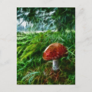 Carte Postale Forêt fractale des champignons