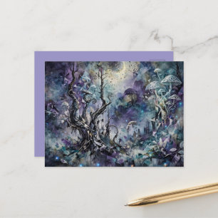 Carte Postale Forêt Hantée Arbres Mystiques Surréalistes Champig