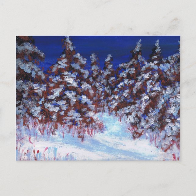 Carte Postale forêt hivernale (Devant)
