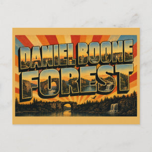 Carte Postale Forêt nationale Daniel Boone KY Art de voyage vint